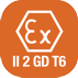 Explosion proved - Atex II 2 GD T6